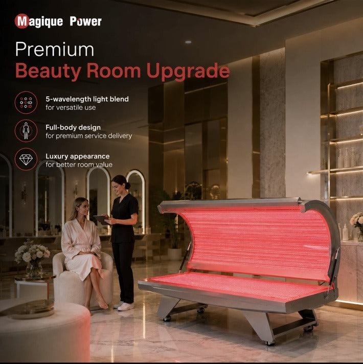 Supplier illustration of the incoming LUM-R1160 full-body red-light bed