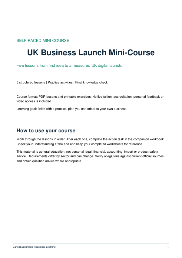 Self-paced mini-course digital learning cover