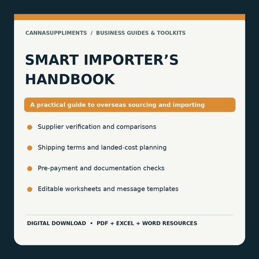 Smart Importer's Handbook: supplier sourcing and importing templates